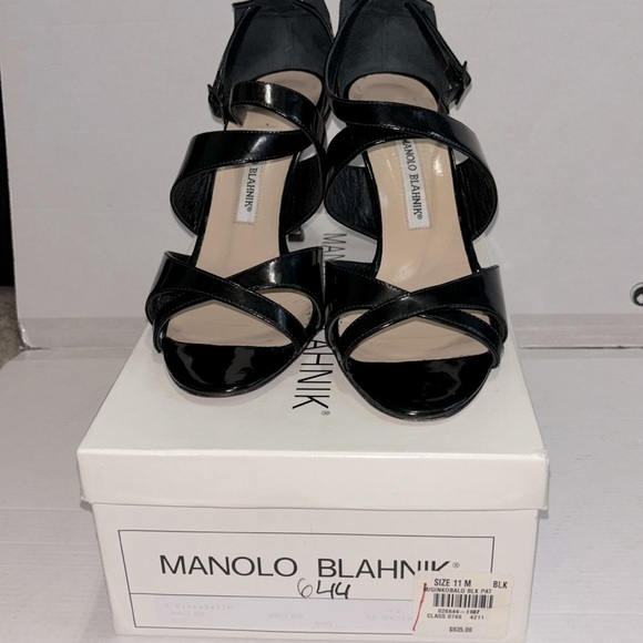 Manolo Blahnik Ginkoballo black patent leather - Picture 8 of 12